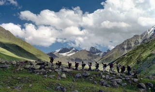 Hiking group 